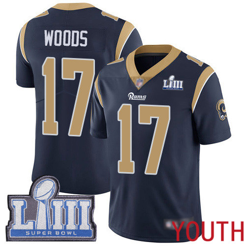 Los Angeles Rams Limited Navy Blue Youth Robert Woods Home Jersey NFL Football #17 Super Bowl LIII Bound Vapor Untouchable